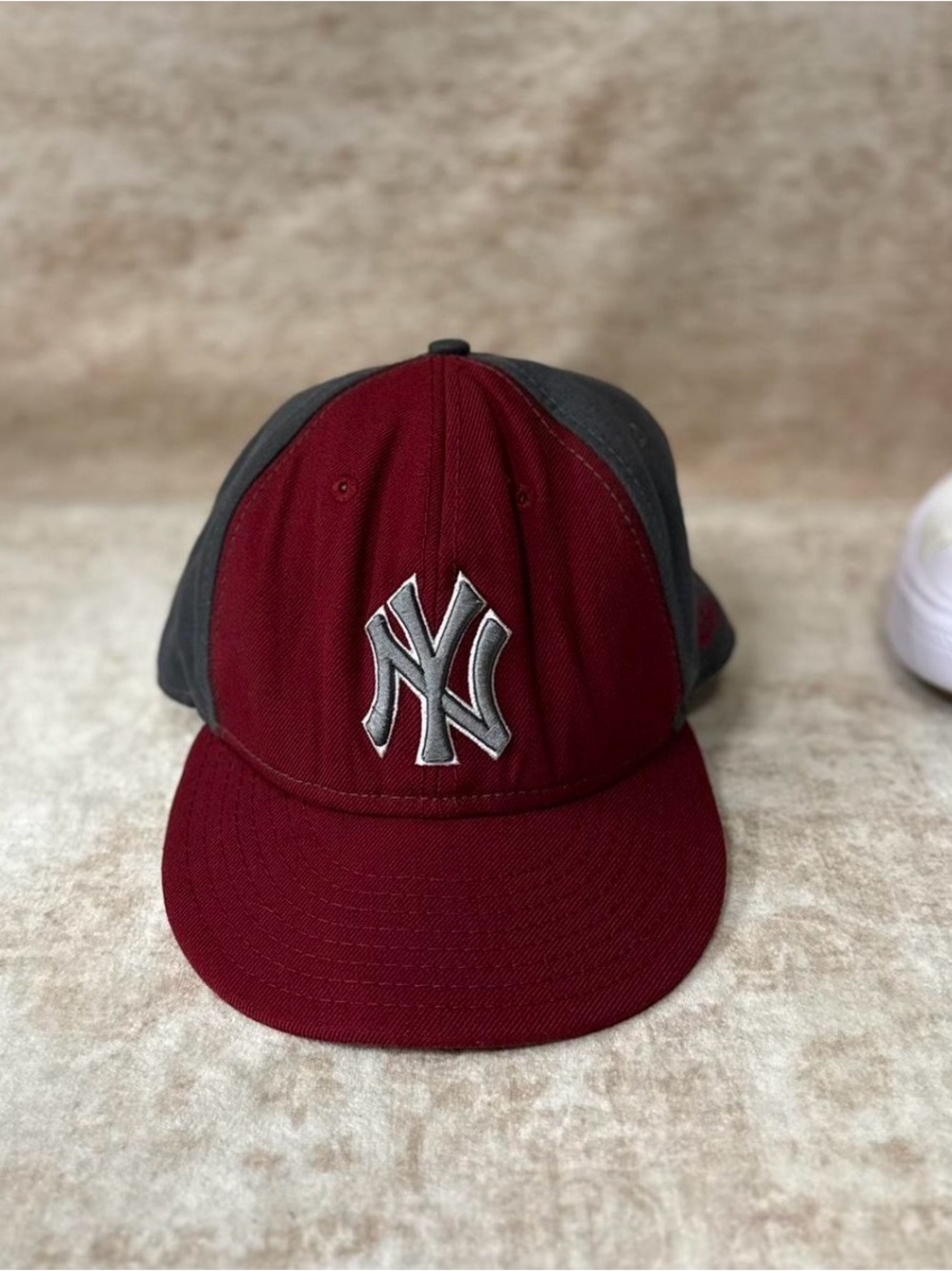 New York Yankees Two-Tone Maroon & Gray Fitted Hat